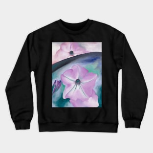 High Resolution Petunias No. 2 by Georgia O'Keeffe Crewneck Sweatshirt